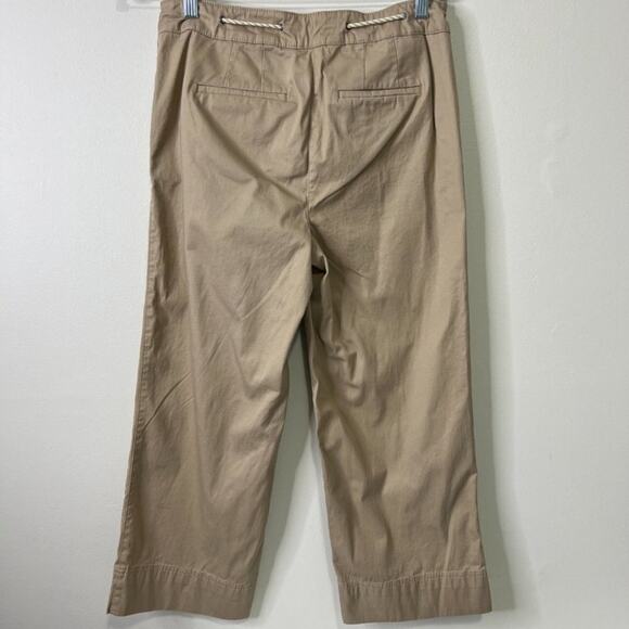 Talbots Women's 4 Pants Wide Leg Crop Khaki Rope Wide Leg - Picture 5 of 9